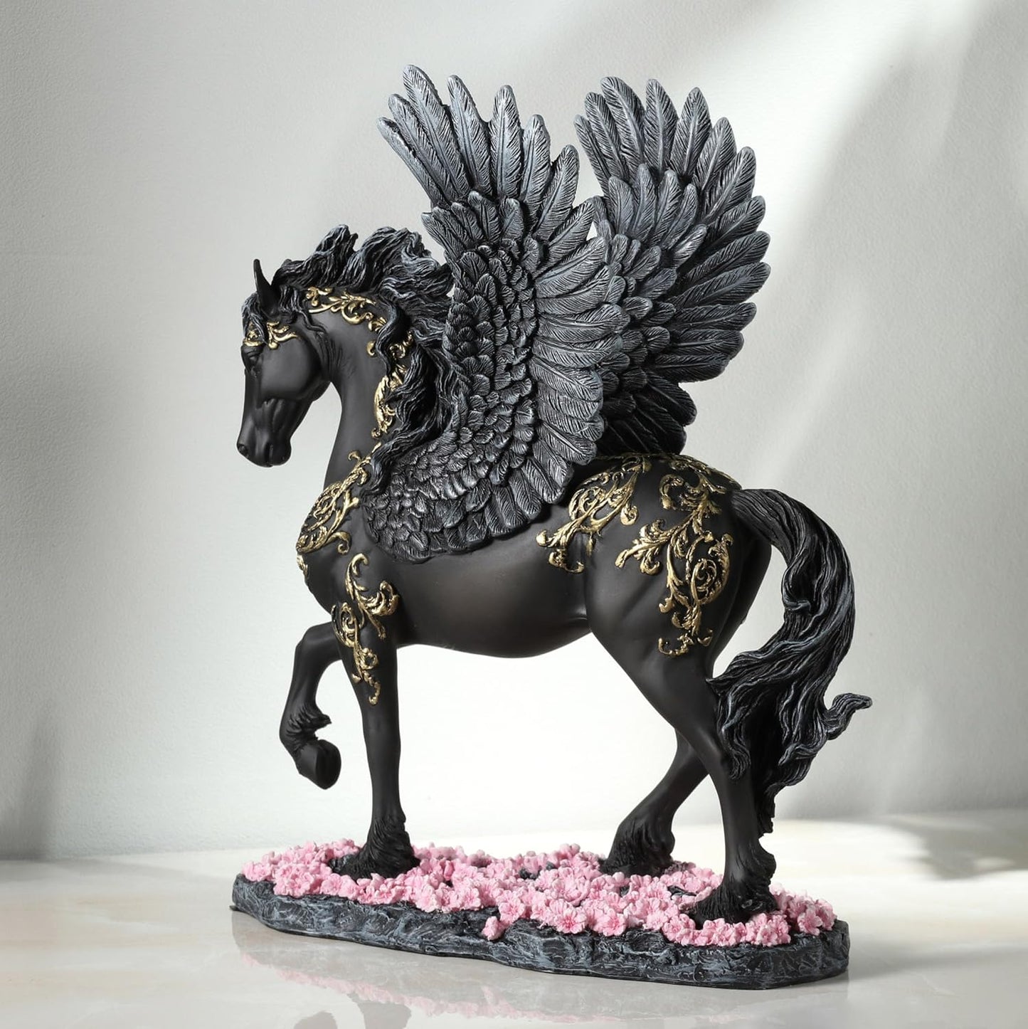 Winged Divine Pegasus Polystone Sculpture