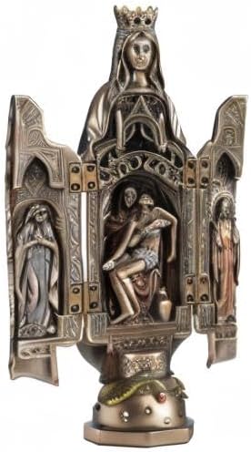 Lady Of Grace With Polyptych Sculpture Of Pieta
