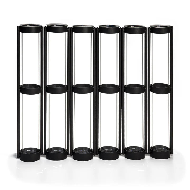 Six-Tube Hinged Vases on Rings Stands