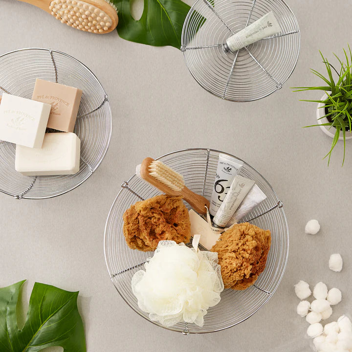 Woven Wire Hanging Basket - Chrome