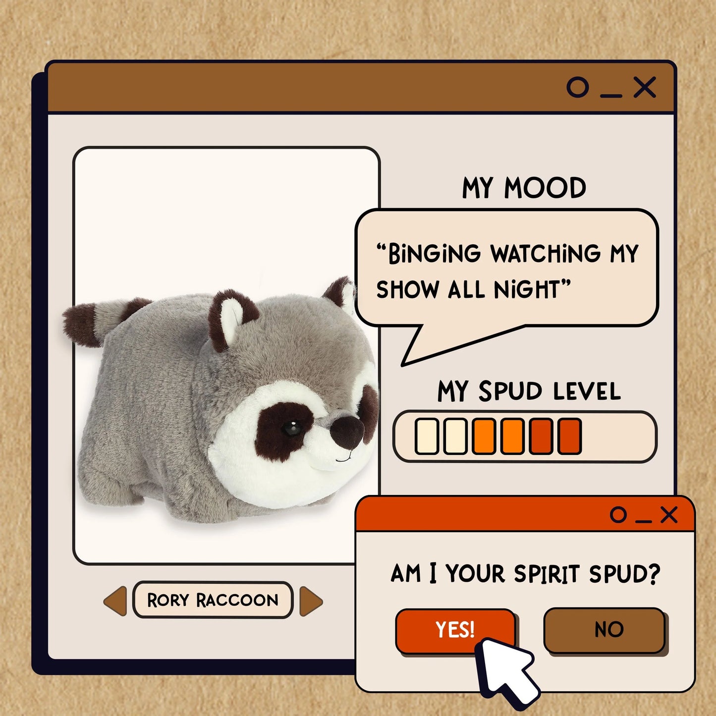 Spudsters - 10" Rory Raccoon