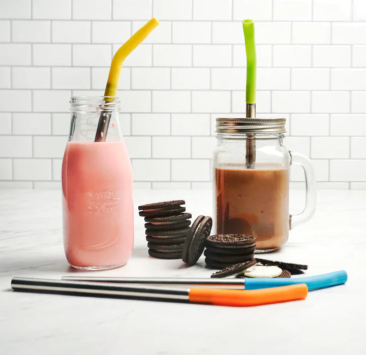 9 In Silicone Tip Straw + Brush Set (4+1)