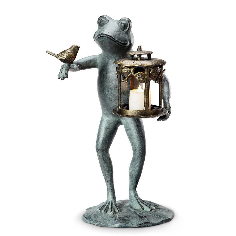 Frog And Bird Garden Lantern