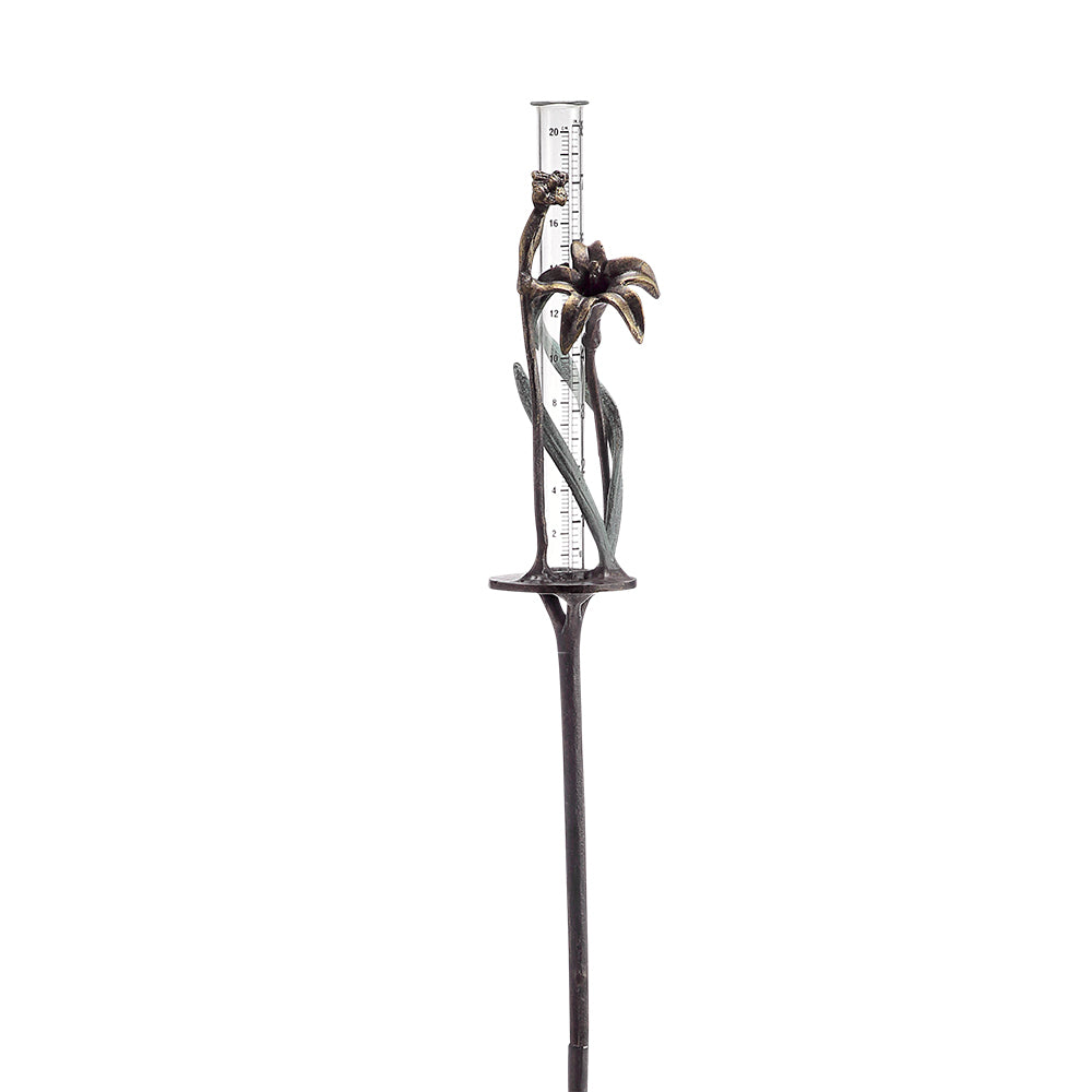 Flower And Bee Rain Watcher Garden Stake