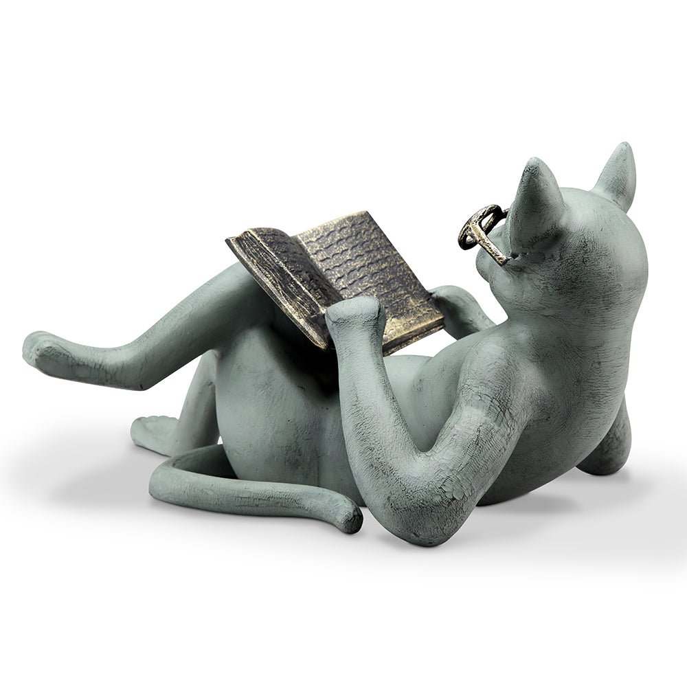 Literary Cat Garden Sculpture