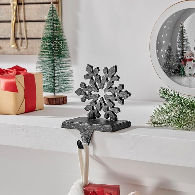 Christmas Decorative Utility Mantel Stocking Hook Snowflake
