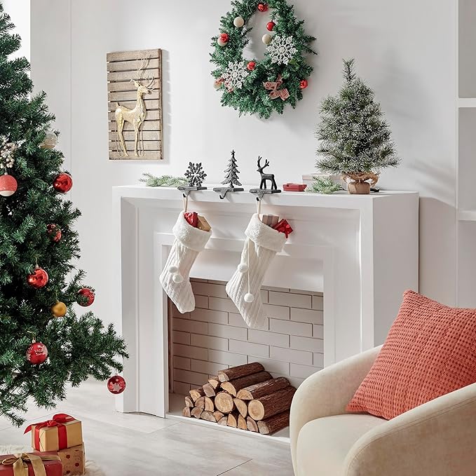 Christmas Decorative Utility Mantel Stocking Hook Snowflake