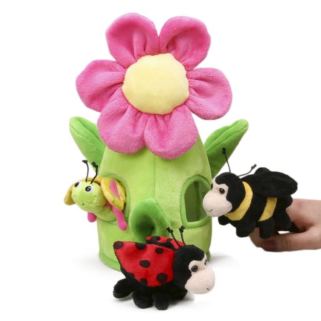 9" Flower Finger Puppet House