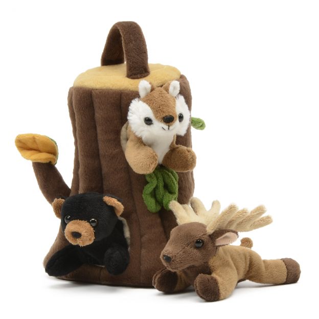 9" Tree Finger Puppet House (Elk)