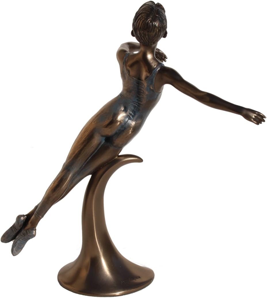 Cold Cast Bronze Male Dancer Performs En Arriere Collectible Figurine Home Décor