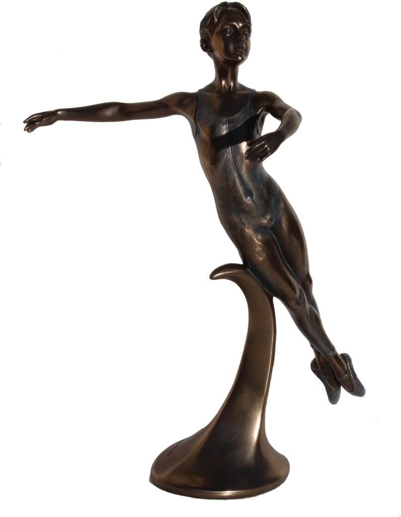 Cold Cast Bronze Male Dancer Performs En Arriere Collectible Figurine Home Décor