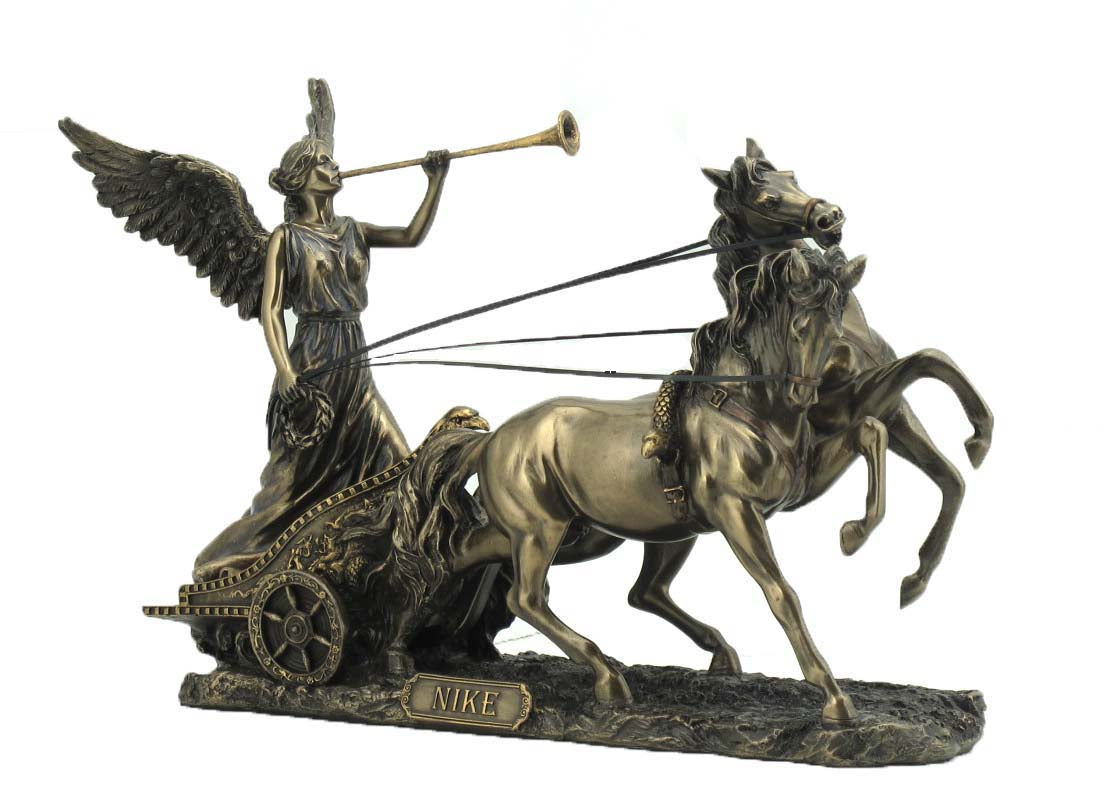 Nike With Trumpet On Two-Horse Chariot