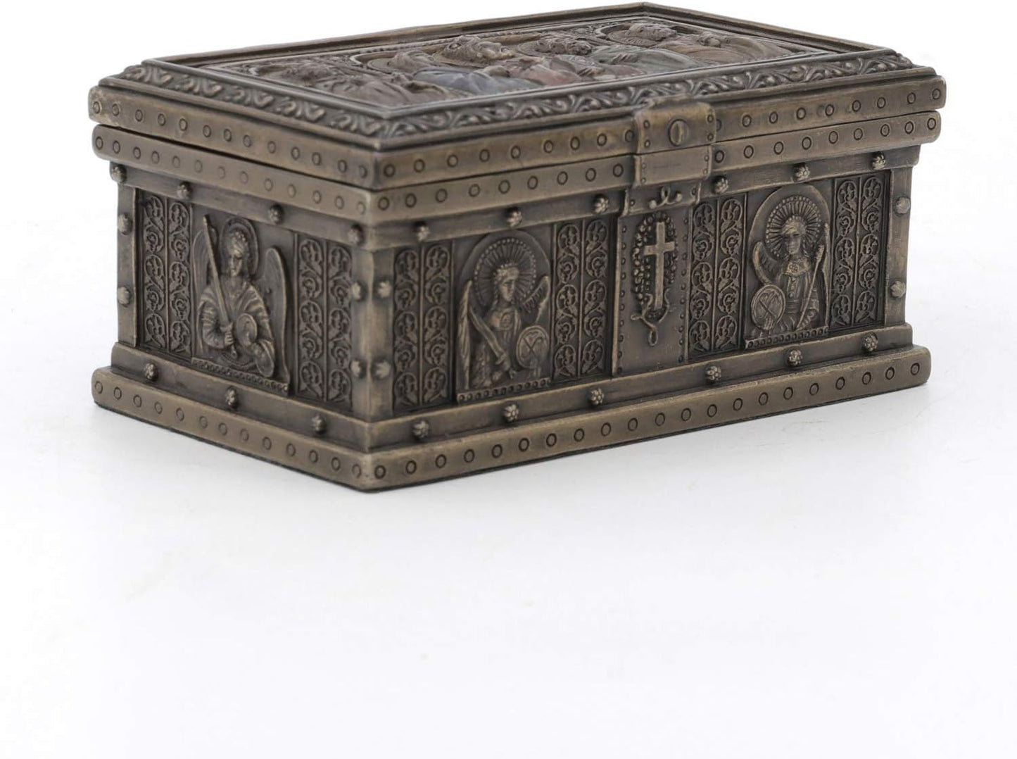 Catholic Saints Trinket Box Cold Cast Bronze