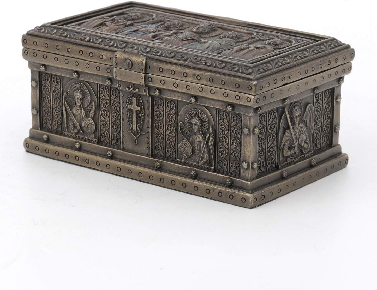 Catholic Saints Trinket Box Cold Cast Bronze