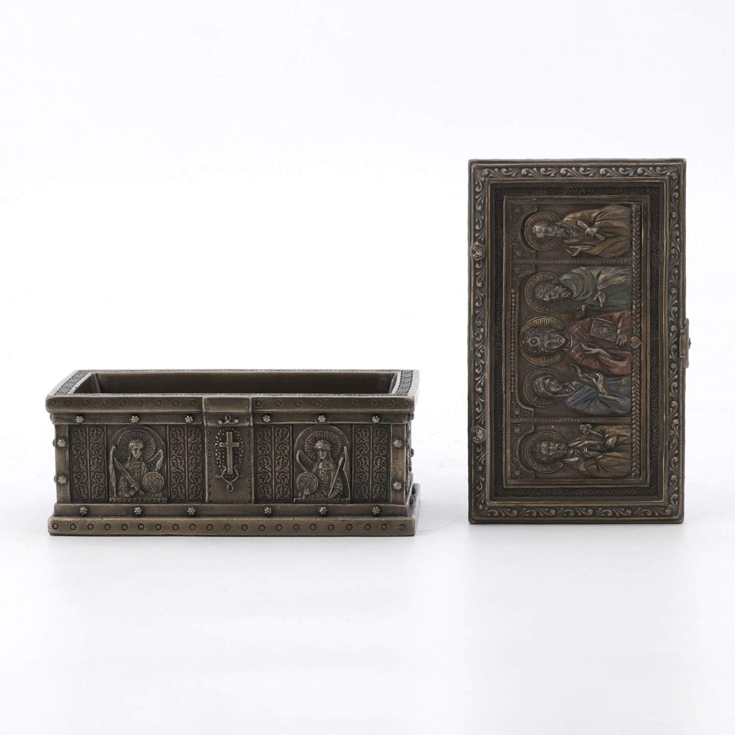 Catholic Saints Trinket Box Cold Cast Bronze