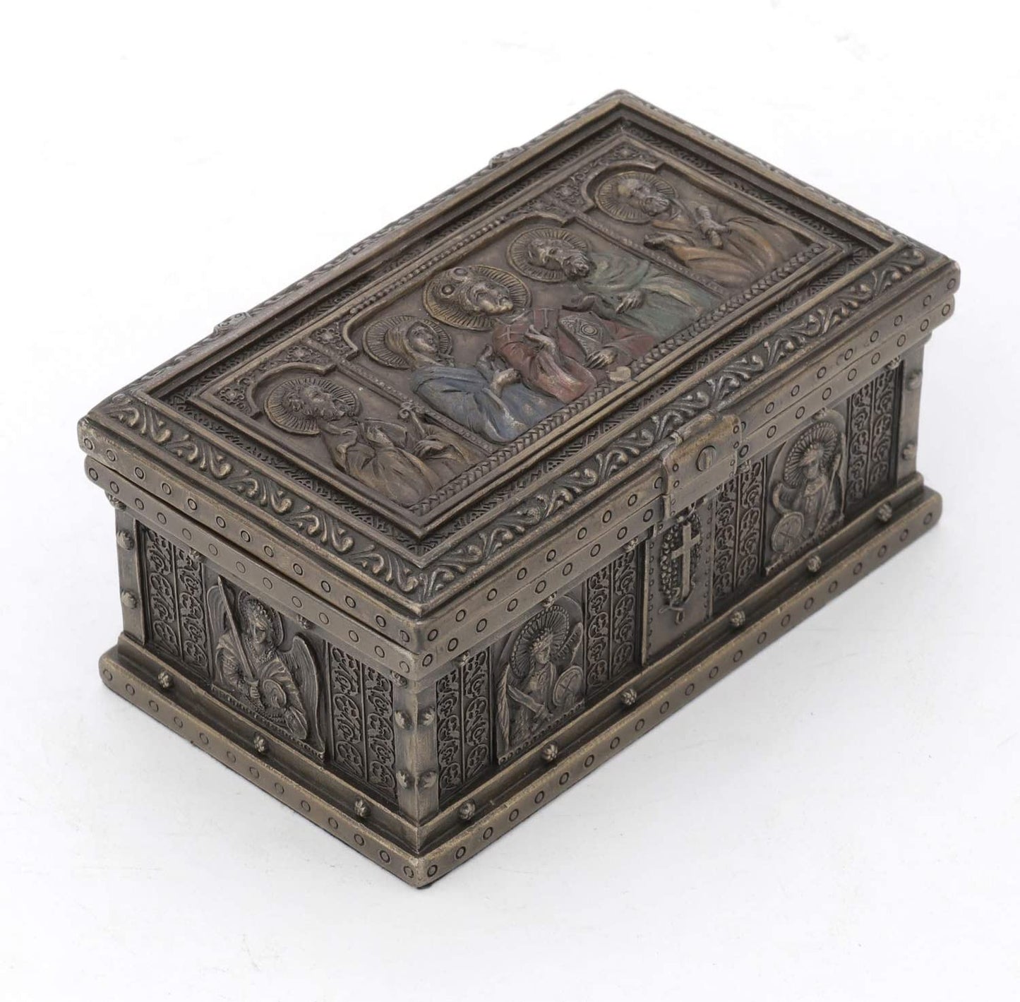 Catholic Saints Trinket Box Cold Cast Bronze