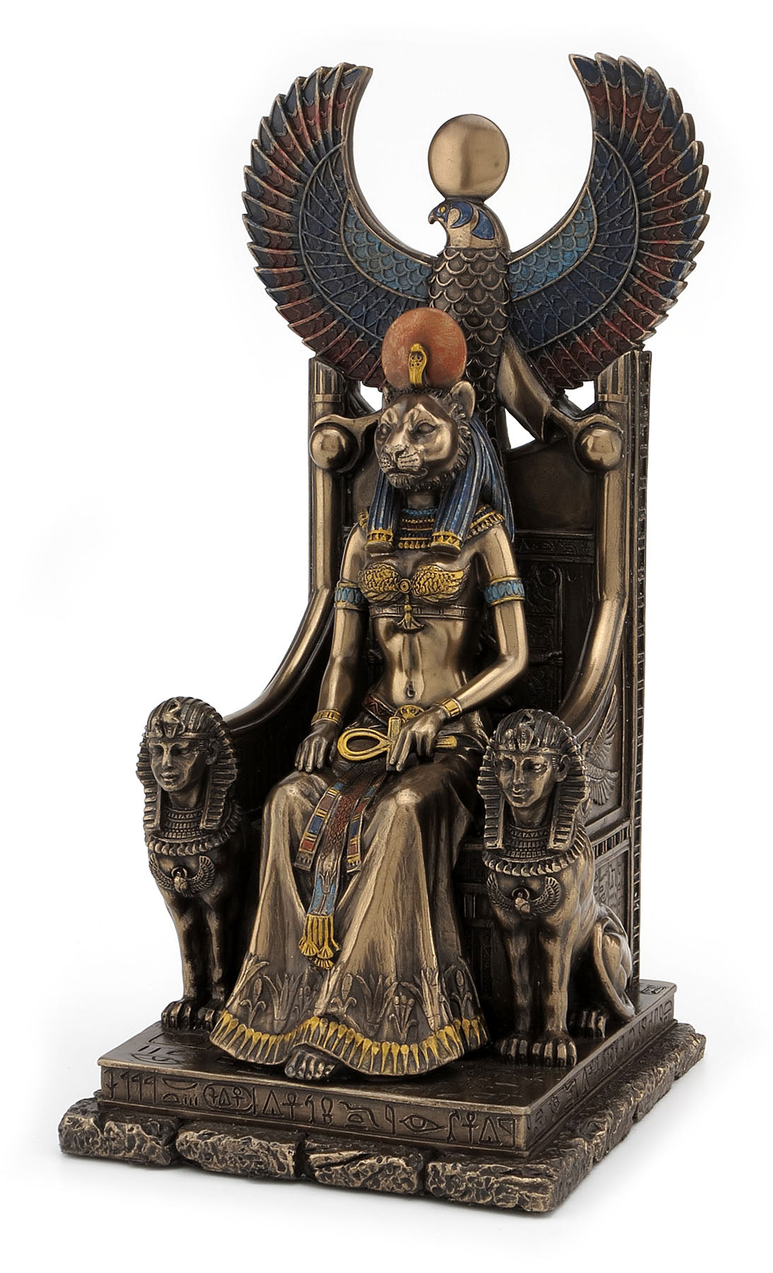 Egyptian Goddess Sekhmet Sitting In Throne