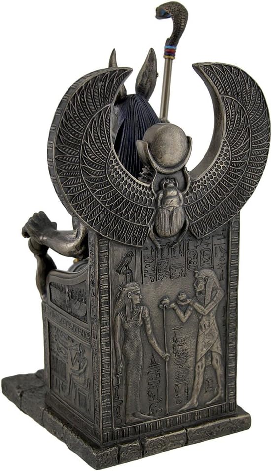 Egyptian God Anubis Sitting In A Throne