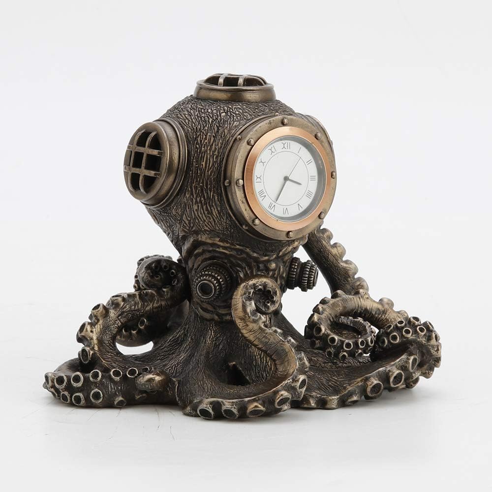 Steampunk Octopus Diving Bell Clock