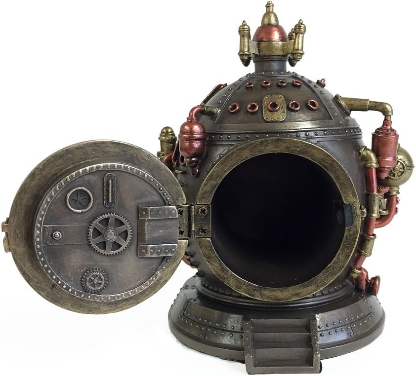 Steampunk Time Machine Trinket Box Clock