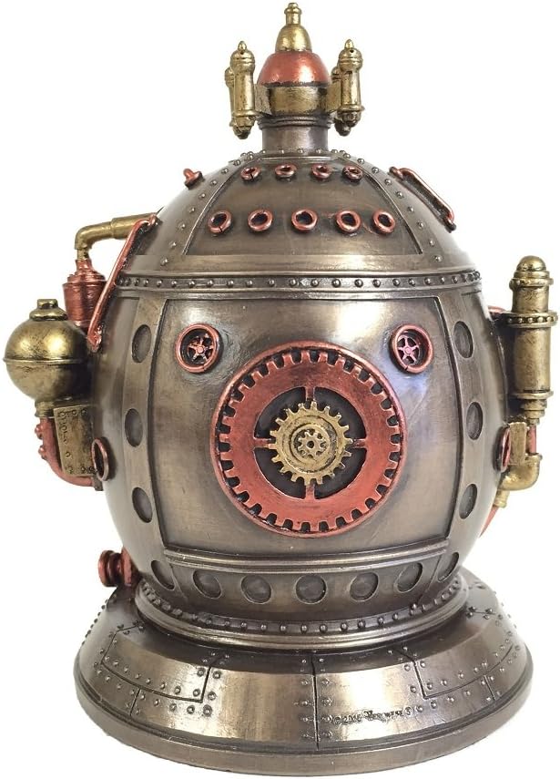 Steampunk Time Machine Trinket Box Clock