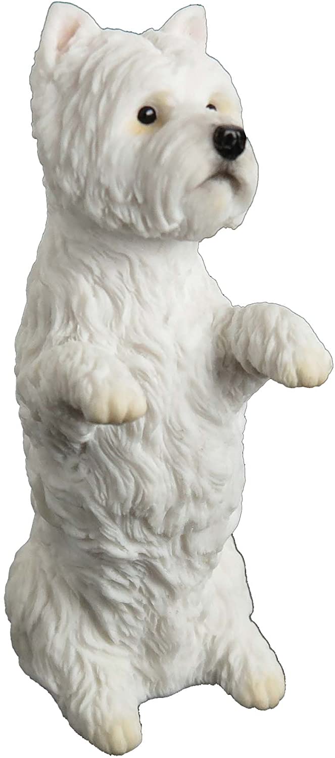 West Highland White Polystone Terrier Sitting Up Puppy Dog