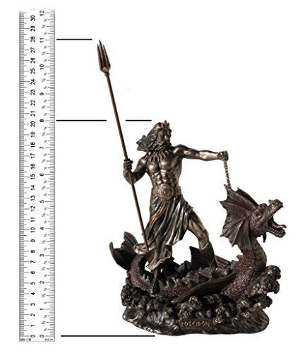 Poseidon With Trident Standing On Hippocampus
