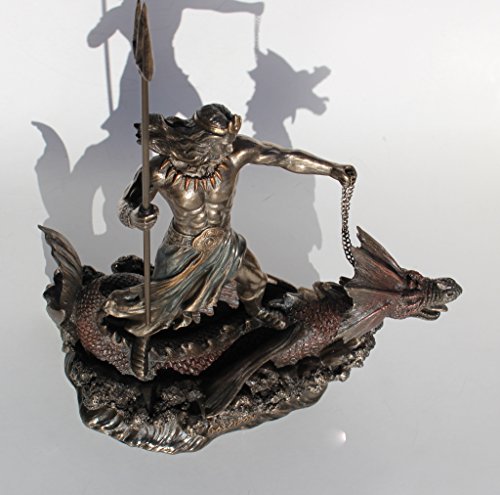 Poseidon With Trident Standing On Hippocampus
