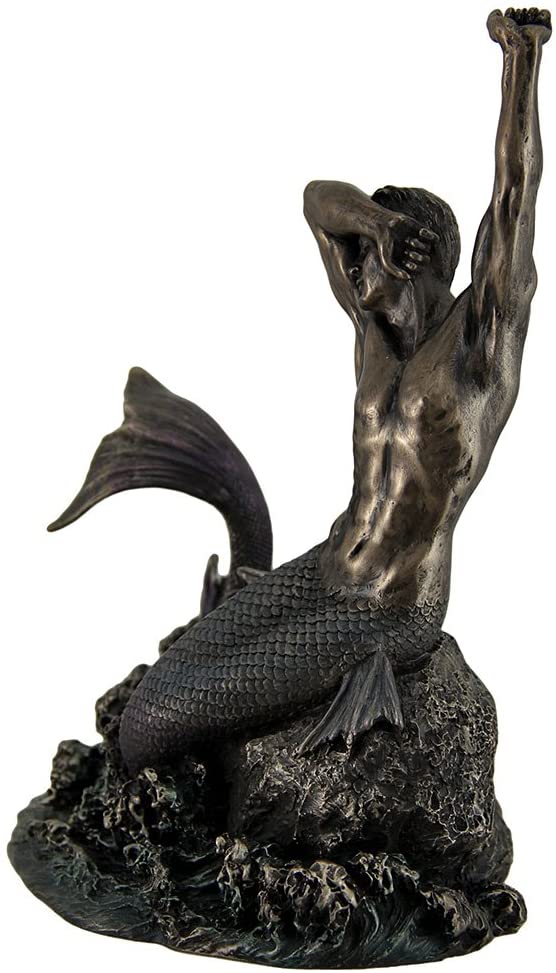 Merman Stretching On Rock