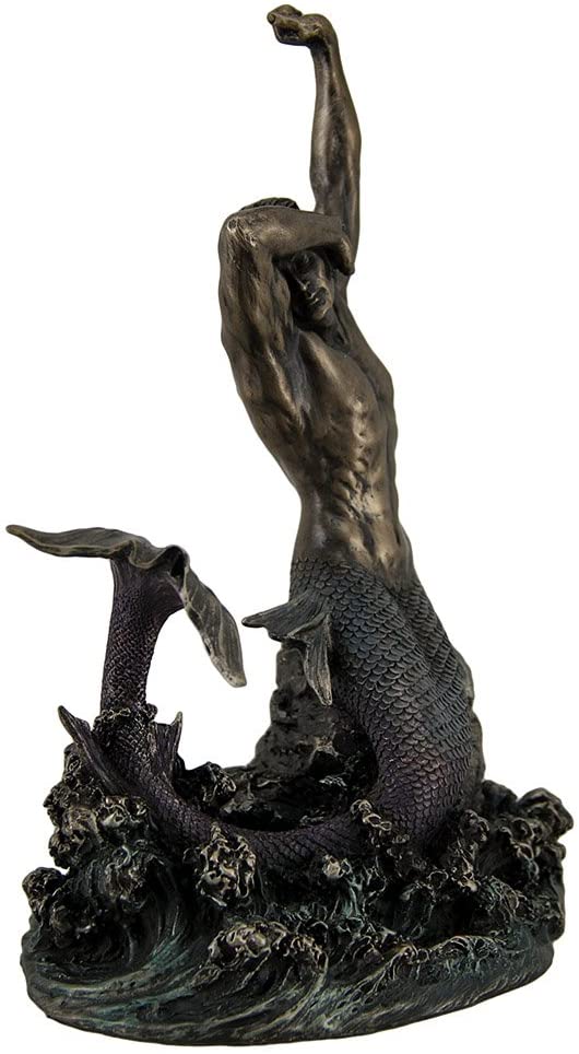 Merman Stretching On Rock