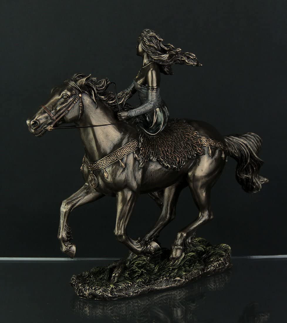 Rhiannon Celtic Horse Goddess Centerpiece Sculpture