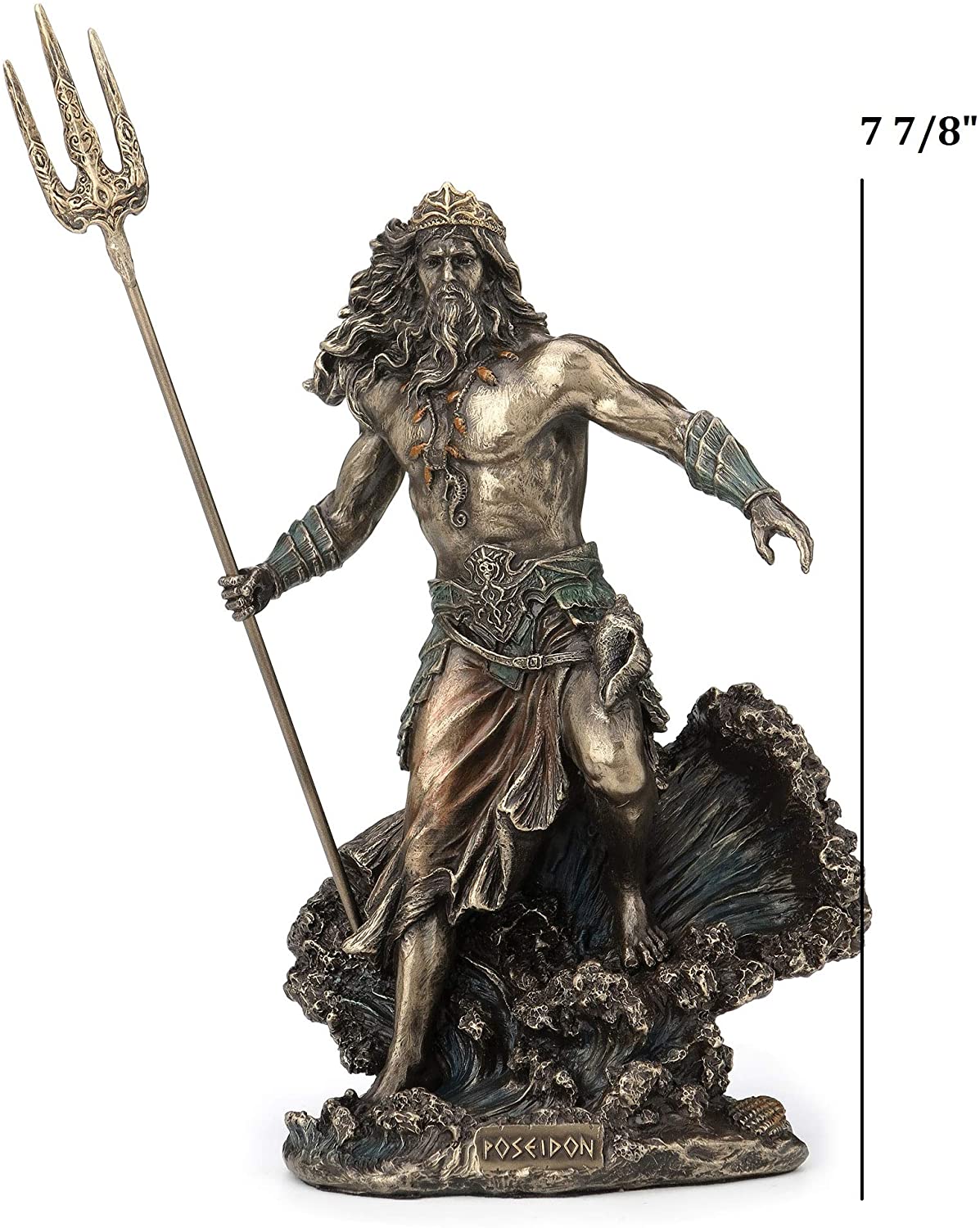 Poseidon Greek God Of The Sea Cold Cast Bronze Sculpture