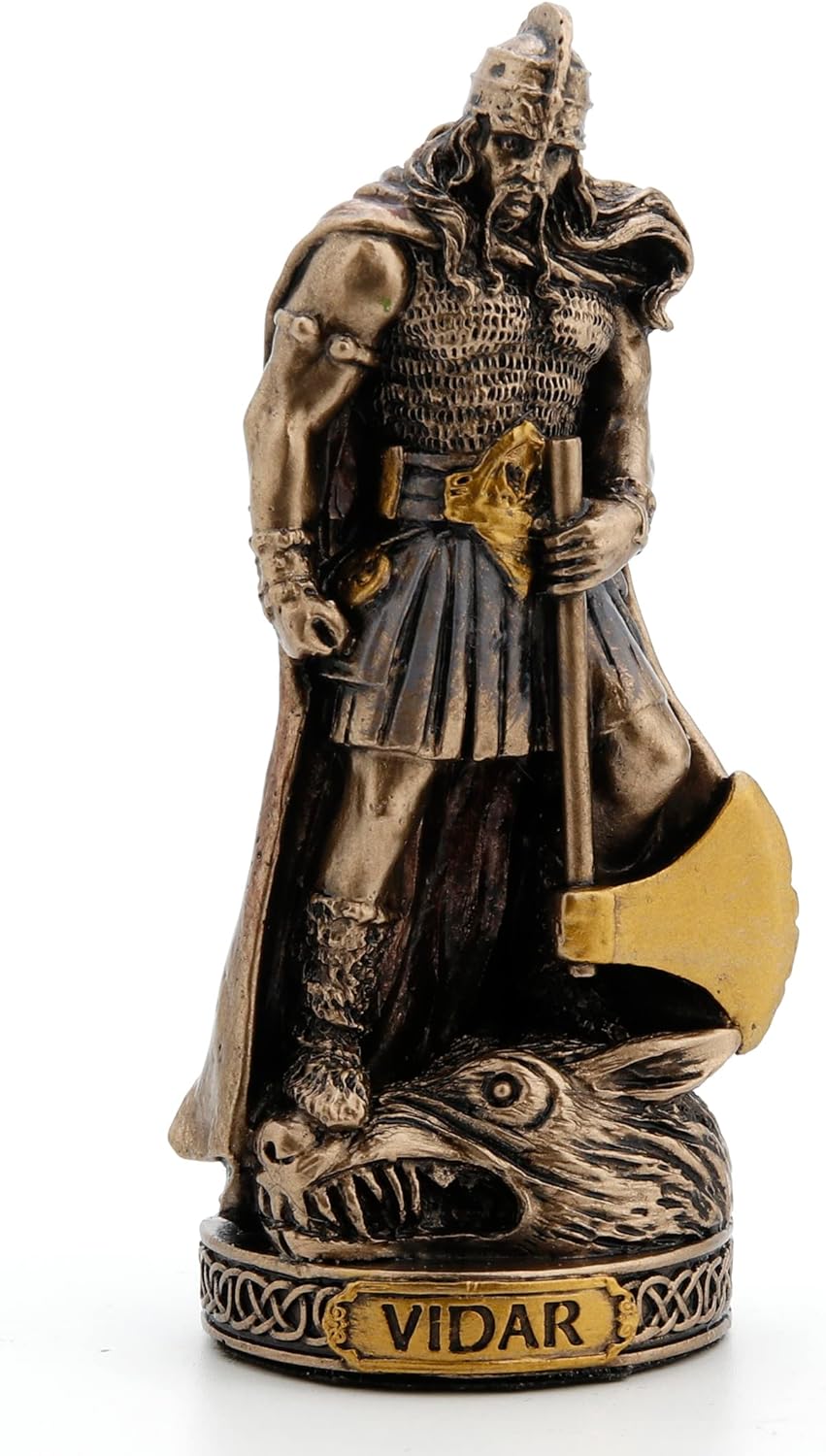 Vidar Norse Gods Painted Polystone Miniature Figurine