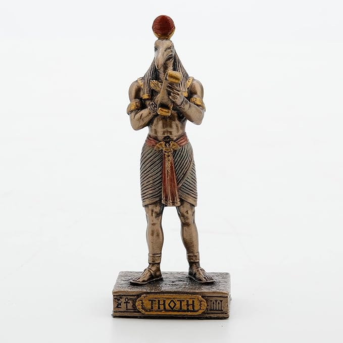 Thoth Painted Polystone Statue