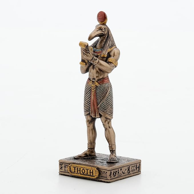Thoth Painted Polystone Statue