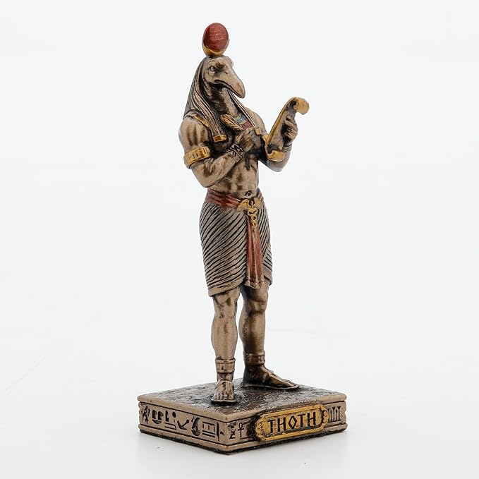 Thoth Painted Polystone Statue