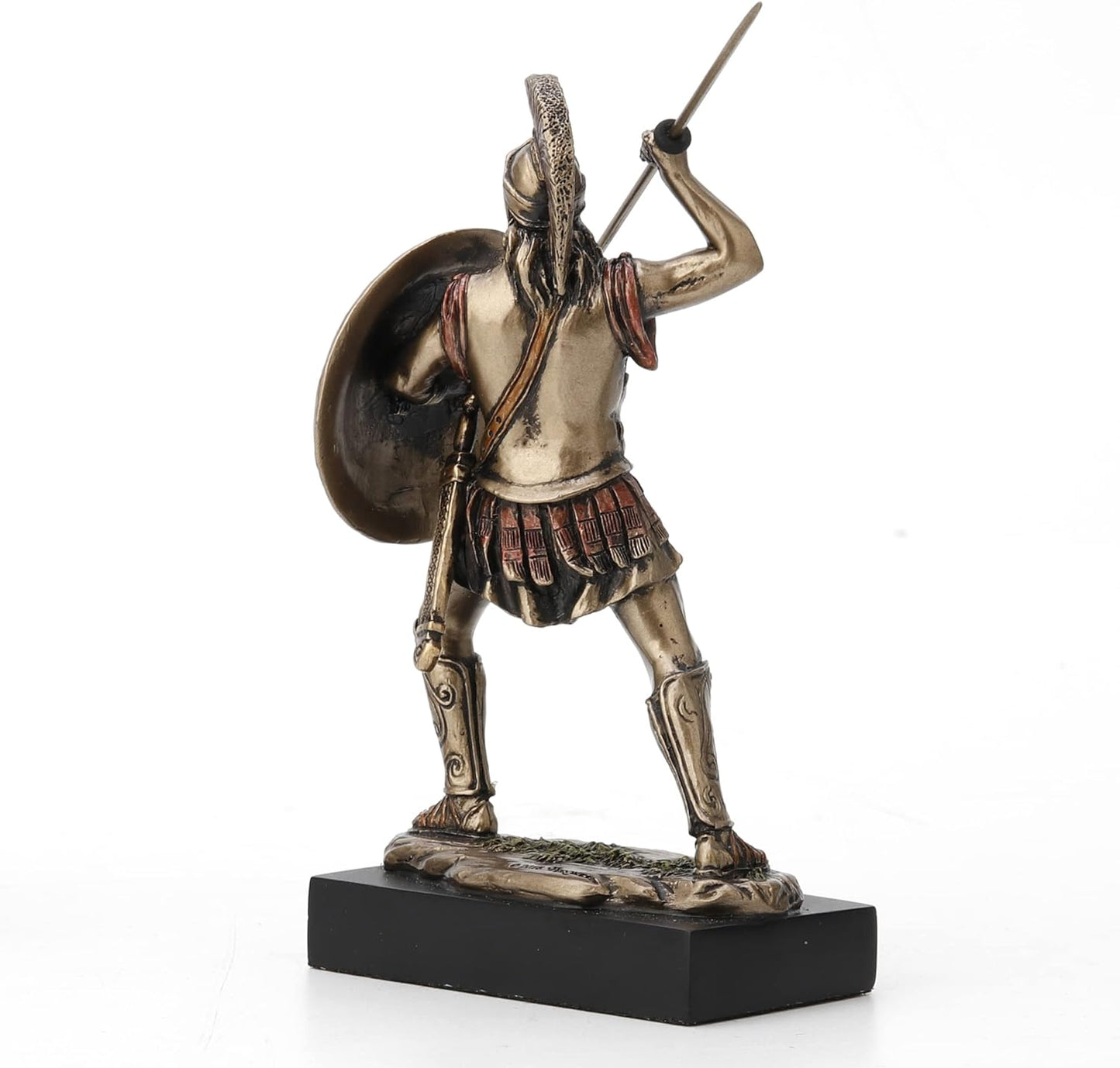 Spartan Warrior Holding Spear And Shield Statue