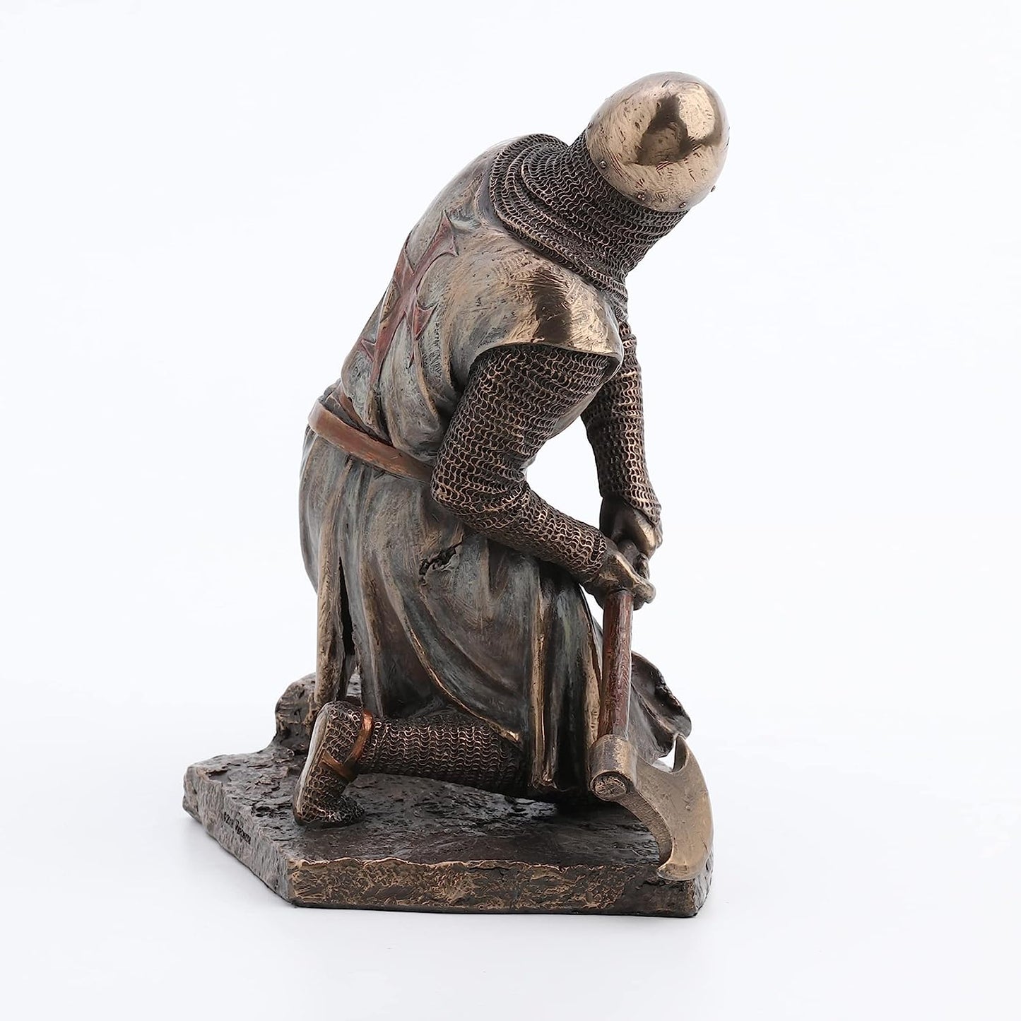 Half Kneeling Knights Templar Wielding Battle Axe