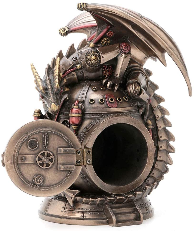 Steampunk Dragon On The Time Machine Trinket Box
