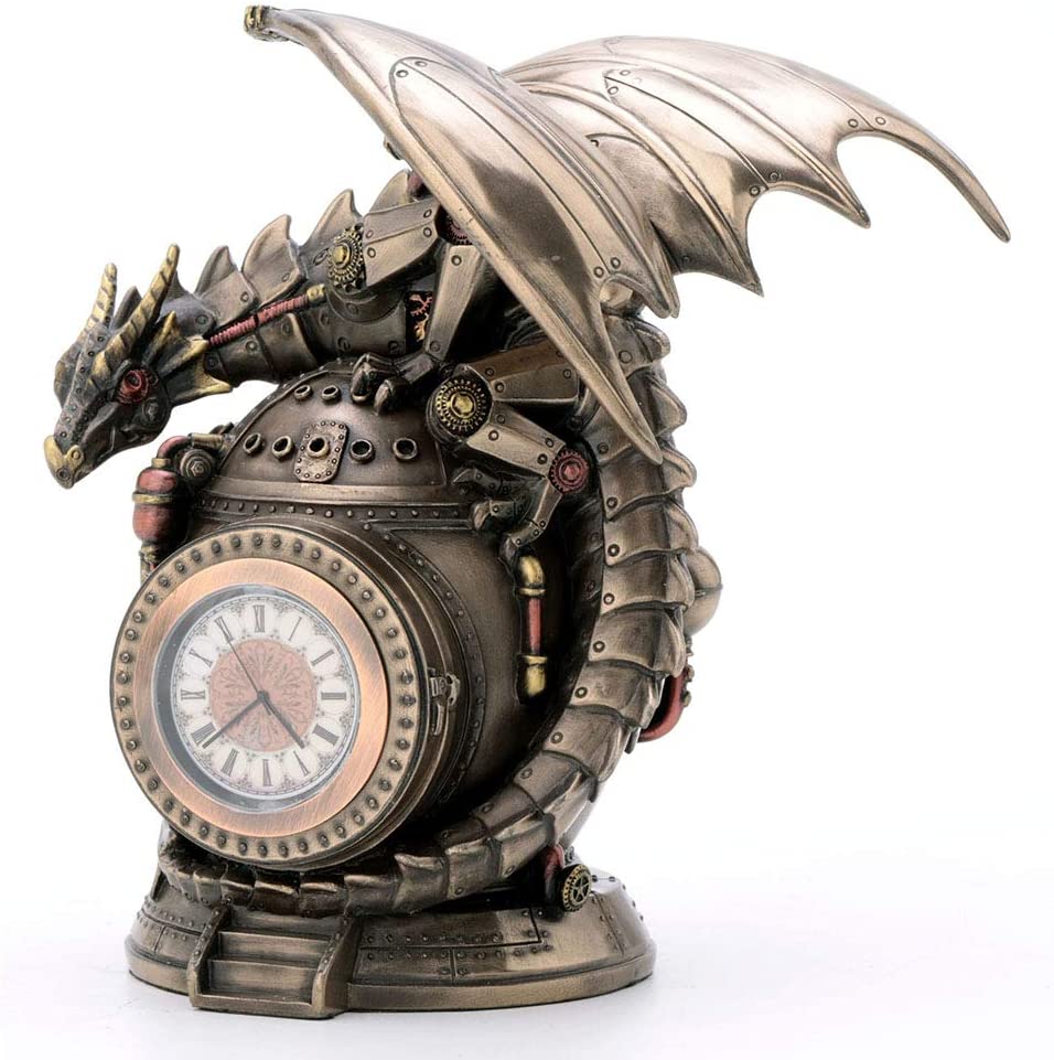 Steampunk Dragon On The Time Machine Trinket Box