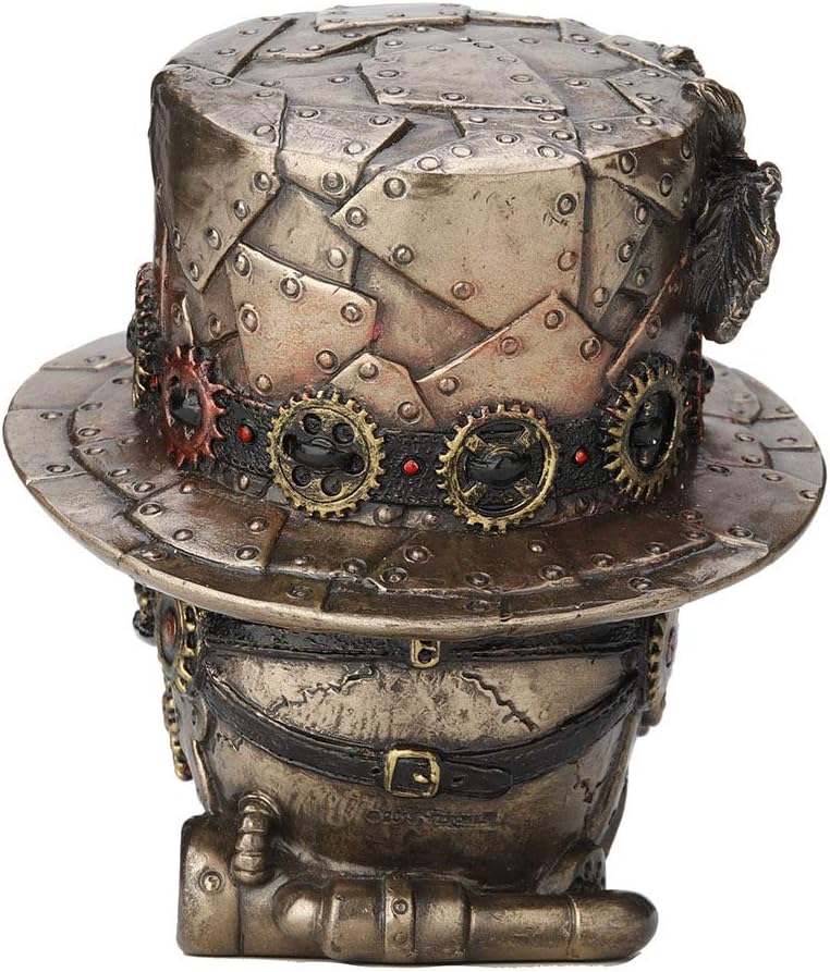 Steampunk Crossbone Top Hat Skull