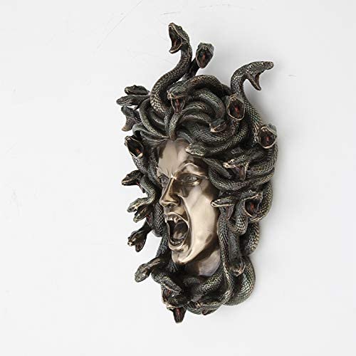 Head Of Medusa Wall Plaque Cold Cast Bronze Finish