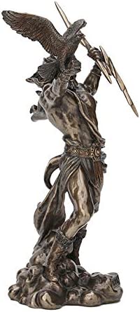 Greek God Zeus Holding Thunderbolt With Eagle