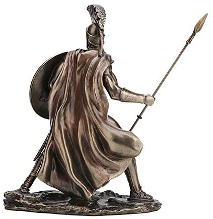 Spartan King Leonidas Holding Spear And Shield Cold Cast Bronze