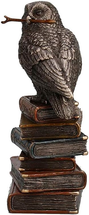 Magic Wand Snowy Owl On Book Stack