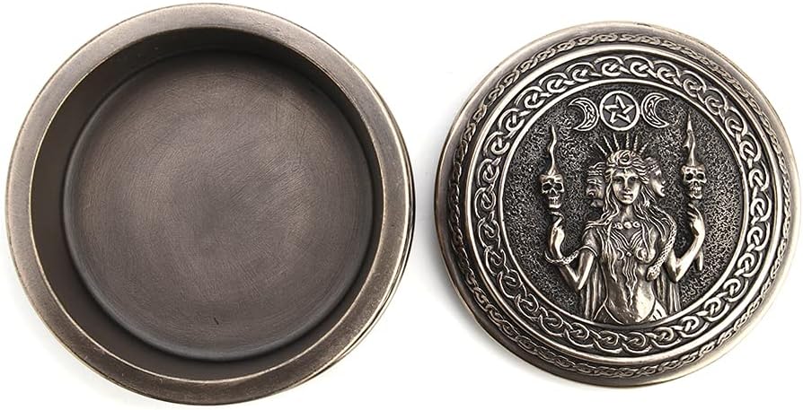 Hecate Goddess Of Chthonic Round Trinket Box