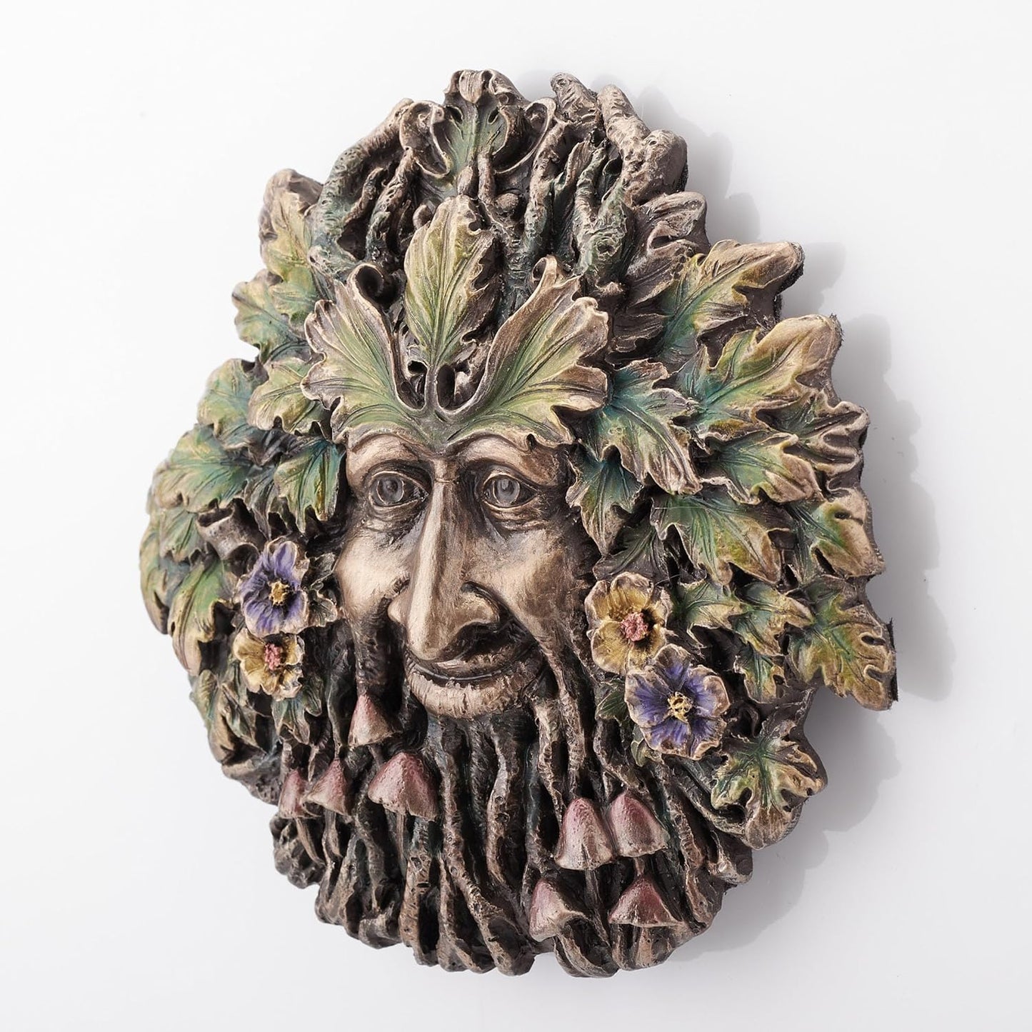 Green Man Spring Rebirth Mushroom Wall Plaque
