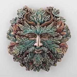 Green Man Winter Solstice Antler Wall Plaque