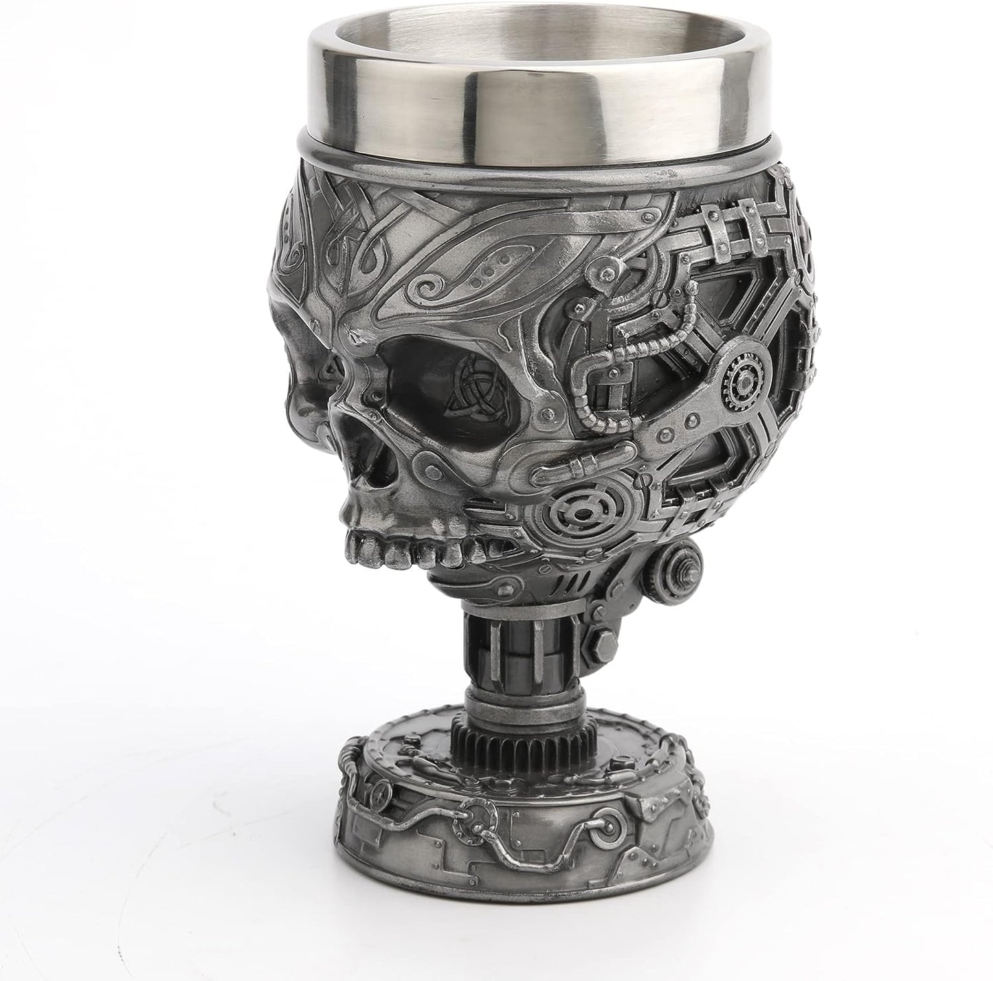 Steampunk Skull Celtic Trinity Goblet Mug
