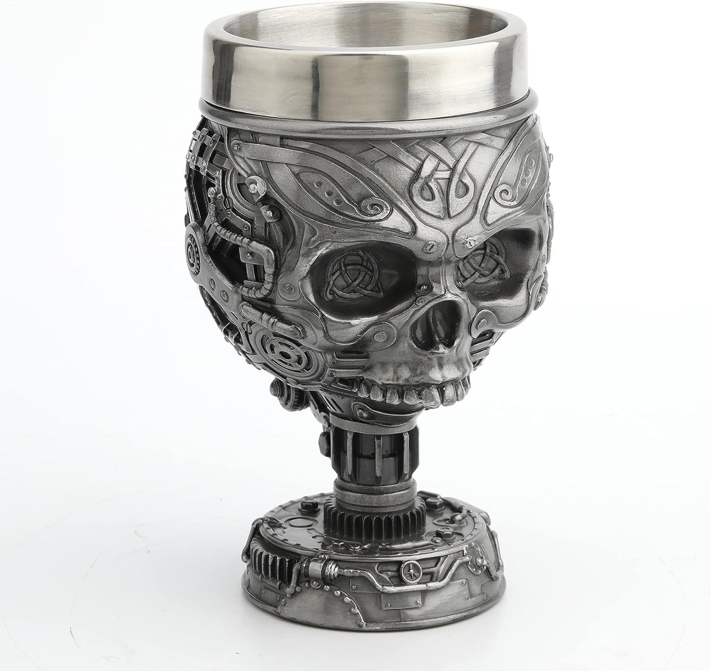 Steampunk Skull Celtic Trinity Goblet Mug